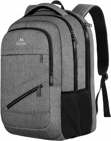 MATEIN Ruksak za prijenosno računalo 15,6" s 3 pretinca, poslovni, urbani, 1035, siva
